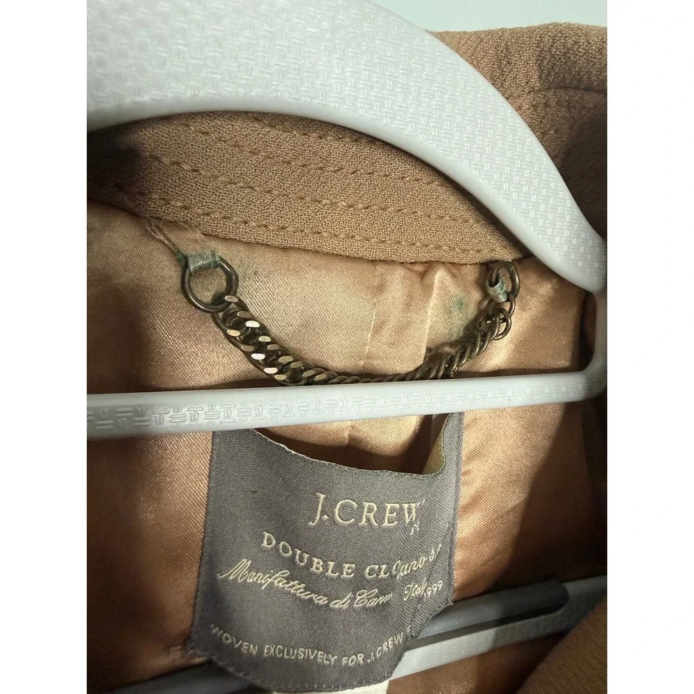 J.crew Double Cloth by Manifattura di Carmignano‎ wool long jacket tan